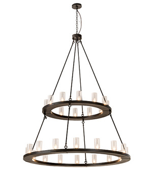 Loxley 28 Light Chandelier in Black Metal (57|192461)