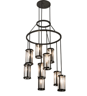 Cartier Nine Light Chandelier in Black Metal,Timeless Bronze (57|190661)