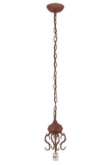 Oak Leaf One Light Pendant Hardware in Rust (57|187086)