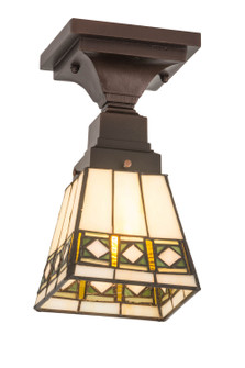 Diamond Band Mission One Light Flushmount in Mahogany Bronze (57|185602)