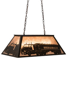 Personalized Six Light Oblong Pendant in Timeless Bronze (57|180504)