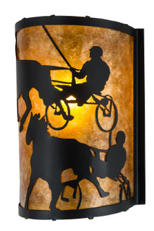 County Fair One Light Wall Sconce in Textured Black/Amber Mica (57|180326)