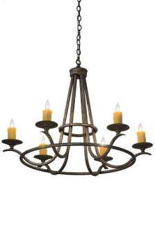 Octavia Six Light Chandelier in Black Metal (57|179905)