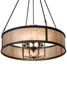 Craftsman Eight Light Chandelier in Timeless Bronze (57|178551)