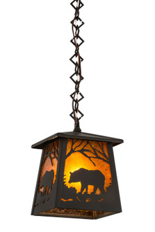 Bear At Dawn One Light Mini Pendant in Wrought Iron (57|178383)