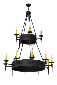 Thorndike 15 Light Chandelier in Black Metal (57|177277)