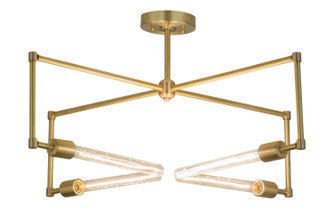 Pronograde Four Light Semi-Flushmount in Satin Brass (57|175682)