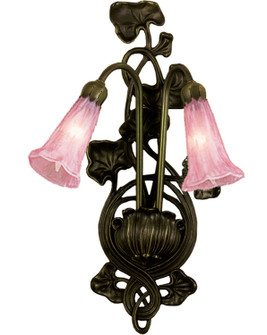 Pink Pond Lily Two Light Wall Sconce in Bronze (57|17552)