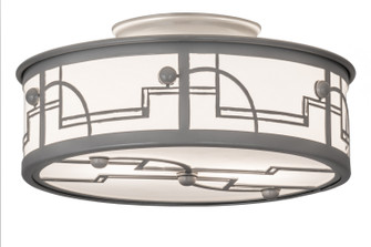 Revival Two Light Flushmount in Raw Steel/White Acrylic (57|174675)
