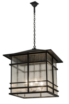 Tea House Four Light Pendant in Black Metal (57|174259)