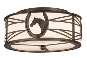 Horseshoe Two Light Flushmount in Antique Copper (57|174228)