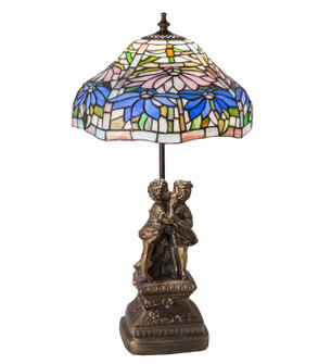 Tiffany Poinsettia One Light Accent Lamp in Mahogany Bronze (57|173824)
