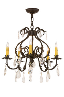 Chantilly Five Light Chandelier in Black Metal,Crystal (57|173175)