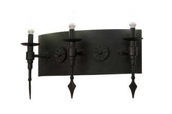 Warwick Three Light Wall Sconce in Black Metal (57|171909)