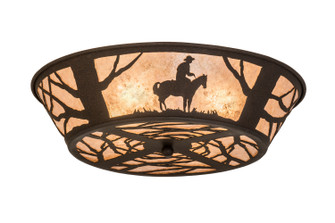 Cowboy Four Light Flushmount in Dark Roast (57|170453)