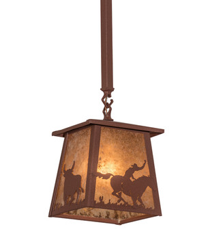 Cowboy & Steer One Light Pendant in Rust (57|169620)