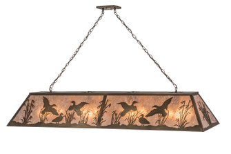 Ducks In Flight 12 Light Pendant in Antique Copper (57|168693)