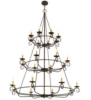 Estrella 24 Light Chandelier in Black Metal (57|166524)