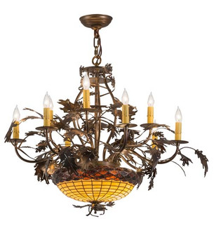 Greenbriar Oak 11 Light Chandelier in Antique Copper (57|165485)