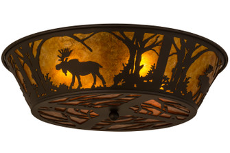 Moose At Dawn Four Light Flushmount in Oil Rubbed Bronze (57|162067)