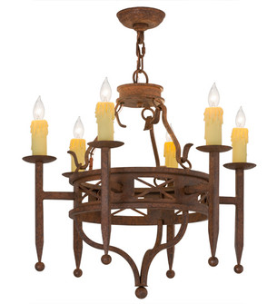 Jasmine Six Light Chandelier in Black Metal,Rust (57|161989)