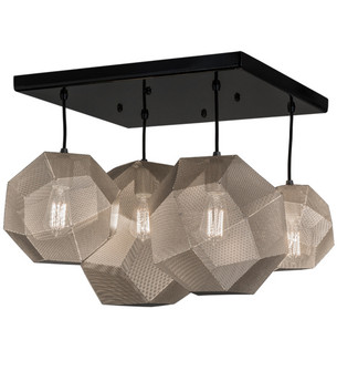 Nidos Four Light Pendant in Black Metal,Nickel (57|161911)