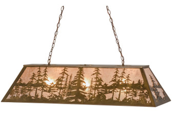 Tall Pines Three Light Oblong Pendant in Antique Copper (57|160564)