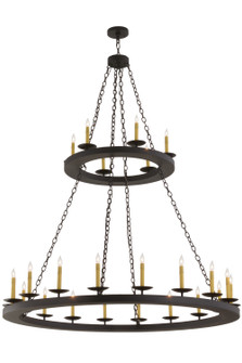 Loxley 24 Light Chandelier in Black Metal (57|158584)