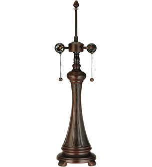 Fluted Two Light Table Base in Mahogany Bronze (57|157766)