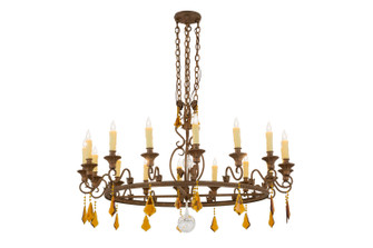 Peak 16 Light Chandelier in Black Metal,Crystal (57|157192)