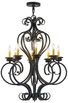 Fernando Eight Light Chandelier in Black Metal (57|156713)