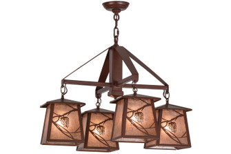 Whispering Pines Four Light Chandelier in Rust (57|155512)