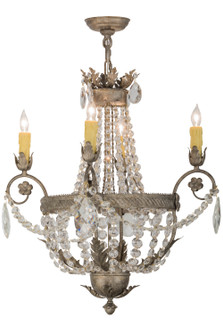 Antonia Four Light Chandelier in Black Metal (57|155186)