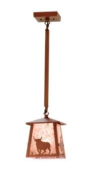 Cowboy & Steer One Light Pendant in Rust (57|15507)