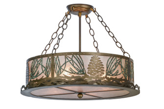 Mountain Pine Four Light Semi-Flushmount in Antique Copper (57|154878)