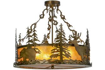 Wildlife At Dusk Four Light Semi-Flushmount in Antique Copper (57|154745)