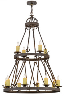 Lakeshore 12 Light Chandelier in Black Metal,Rust (57|154642)