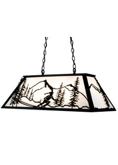 Alpine Six Light Oblong Pendant in Black Metal (57|15419)