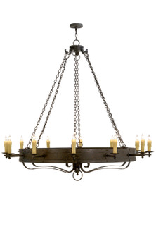 Parnella 12 Light Chandelier in Black Metal (57|153399)