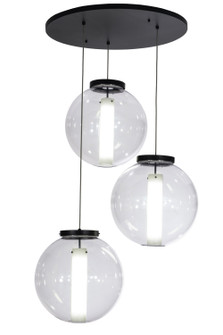 Bola Three Light Pendant in Black Metal (57|152074)