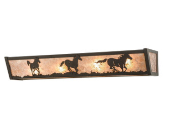 Running Horses Four Light Vanity in Timeless Bronze (57|151691)