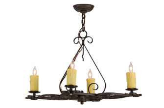 Elianna Four Light Chandelier in Rust (57|151378)