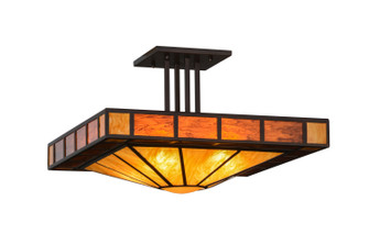 Zuvan Four Light Semi-Flushmount in Mahogany Bronze (57|151363)