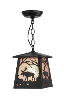 Moose At Dawn One Light Mini Pendant in Black Metal (57|150872)