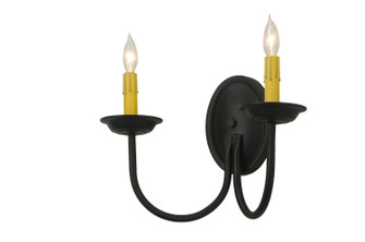 Classic Two Light Wall Sconce in Black Metal (57|149895)
