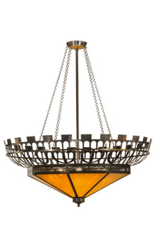 Davis Street 12 Light Inverted Pendant in Burnished Brass (57|149112)