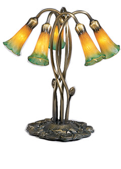 Amber/Green Five Light Accent Lamp in Mahogany Bronze (57|14893)