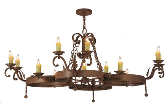 Andorra 12 Light Chandelier in Rust,Antique (57|148577)