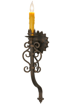 Sunburst One Light Wall Sconce in Black Metal,Custom (57|147595)