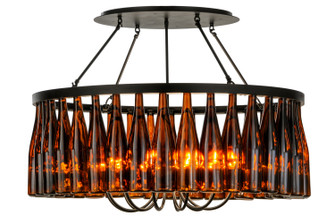 Tuscan Vineyard 12 Light Chandelier in Black Metal (57|145354)